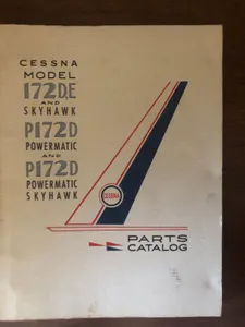 Cessna 172D,E & P172D Powermatic Skyhawk Parts Manual Issued September 1963